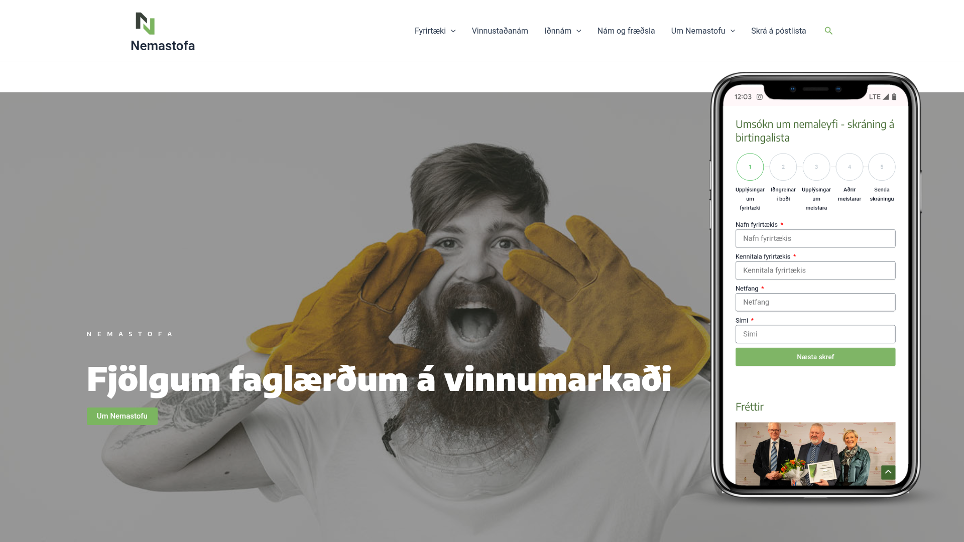 Nemastofa.is fékk vorhreingerningu, nýtt þema og útlit, CTA yfirfarið