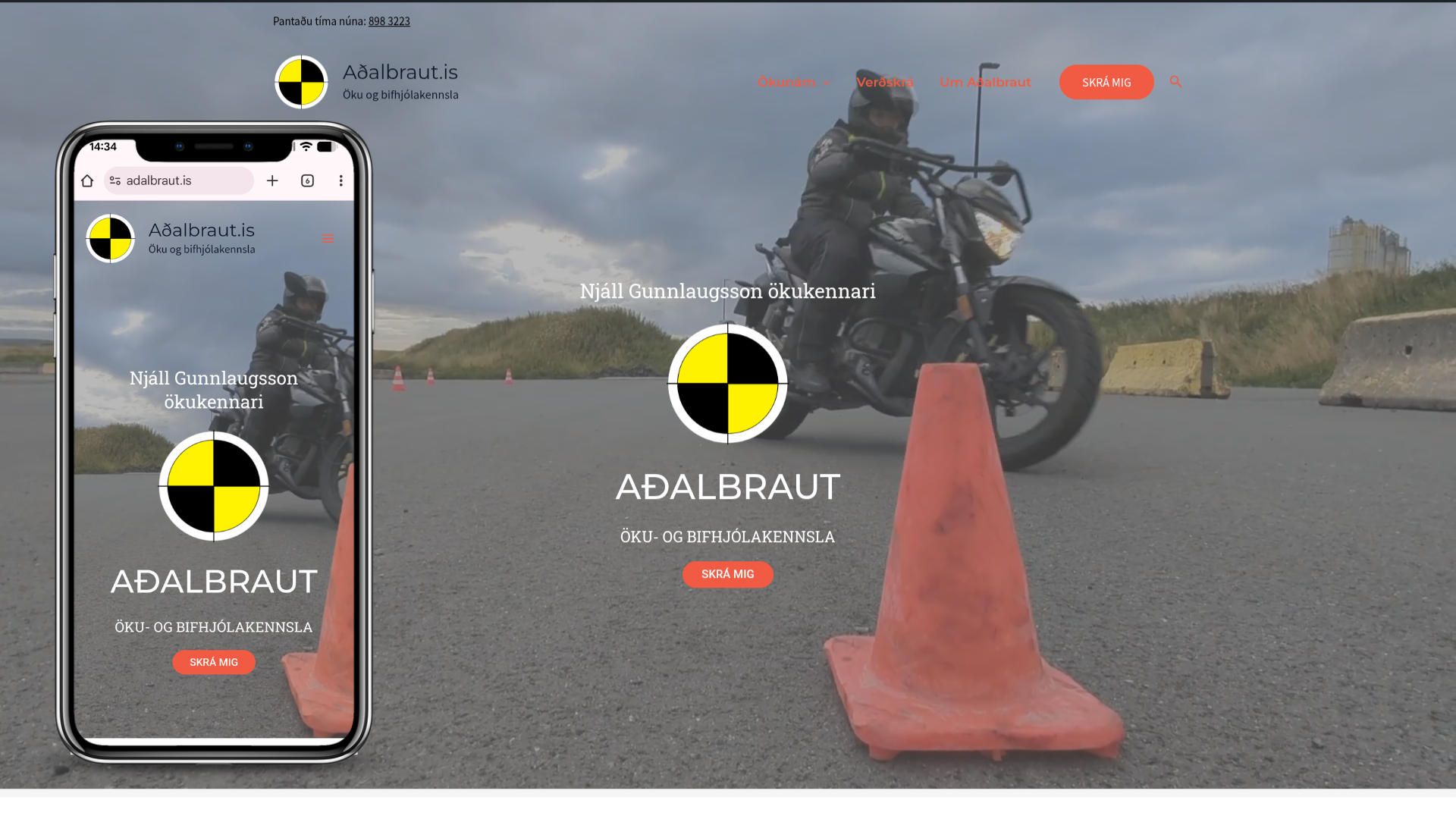 Aðalbraut.is - Nýr vefur Njáll Gunnlaugsson ökukennari